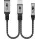 Adaptér GOOBAY 74524 2xUSB-C/JACK 3,5mm (pre počúvanie hudby)