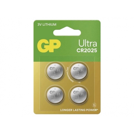 Batéria CR2025 GP Ultra Lithium 4ks