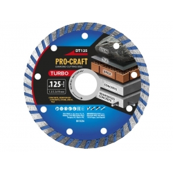 Diamantový rezný kotúč 125 mm PROCRAFT DT125 Turbo