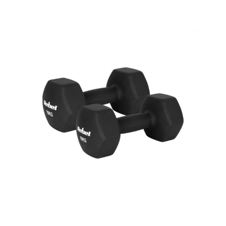Sada liatinových a neoprénových činiek HEX REBEL RBA-2330-10 2x10kg