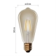 Žiarovka LED E27 4,5 W ST64 biela teplá EMOS Z57032 Vintage