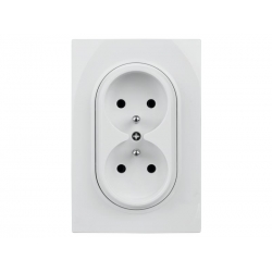 Dvojitá zásuvka ELECTROMALT OVA1029W OVAL