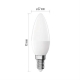 LED žiarovka E14 2,2W Classic candle white warm EMOS ZQ3E01