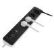 GoSmart predlžovací prívod 4 zásuvky 2m EMOS P1412SM s vyp./USB/biela-čierna/PVC/WiFi