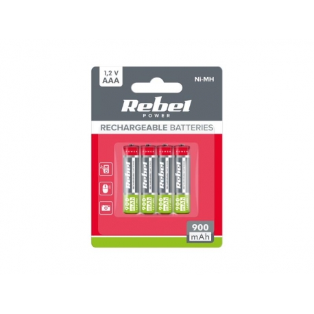Nabíjacie batérie AAA (R03) 1,2V/900mAh REBEL 4ks / blister BAT2013