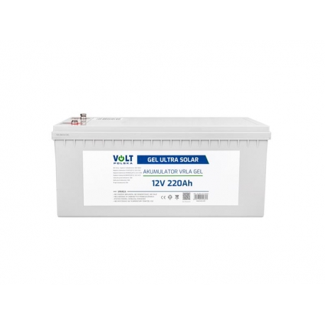 Gélová batéria 12V 220Ah V-PRO ULTRA SOLAR DEEP CYCLE