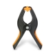 Upínacia klipsa – 2" / 55 mm – 160 x 115 mm – plast – čierna / oranžová