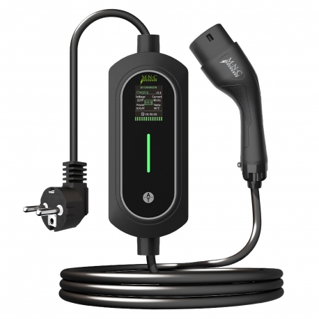 Nabíjacia stanica pre elektromobily s taškou – EVSE Type2 – 5 m – max. 3,5 kW – 1x16A – 110–240V AC
