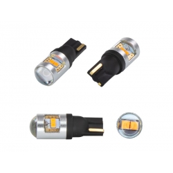 Autožiarovka LED T10 12/24V CARCLEVER 952034cbora 6LED/CSP CAN-Bus oranžová 2ks