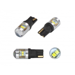 Autožiarovka LED T10 12/24V CARCLEVER 952034cb 6LED/CSP CAN-Bus biela 2ks