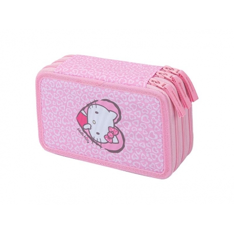 Trojposchodové puzdro na ceruzky BAAGL Hello Kitty Sweet Leopard