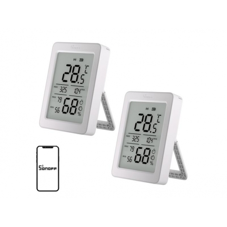 Inteligentný senzor teploty a vlhkosti SONOFF SNZB-02DR2 ZigBee, 2 ks