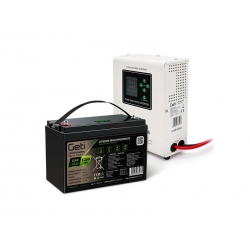Záložný zdroj GETI GEP301LF, sinusový, 300 W (500 VA) + batéria LiFePO4 100 Ah