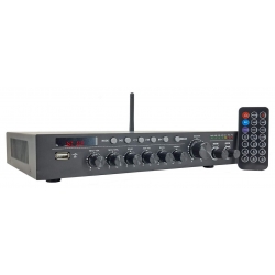 2-zónová rozhlasová ústredňa pre 100V * 60W * MP3 prehrávač s USB * BT