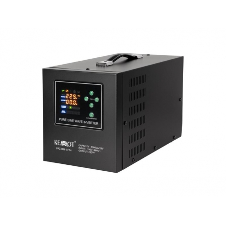 Zdroj záložný KEMOT PROsinus-2000/24-LFP4 24V 230V 2000VA 1400W Black URZ3428-LFP4