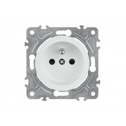 Zásuvka ELECTROMALT OVAL OVA1011W, biela