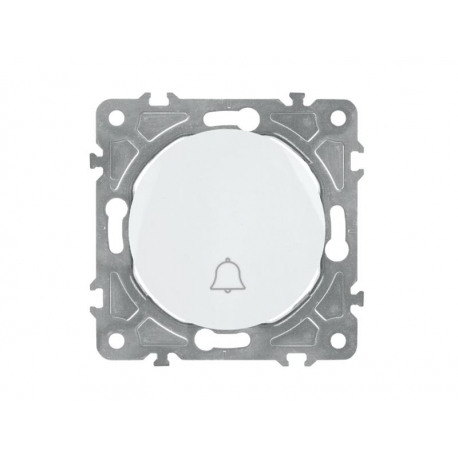 Zvonkový spínač ELECTROMALT OVAL OVA1020W, biely