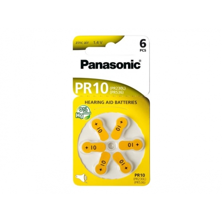 Batérie do načúvacieho prístroja PANASONIC AZ10/PR230, 6 ks