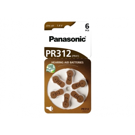 Batérie do načúvacieho prístroja PANASONIC AZ312/PR312, 6 ks
