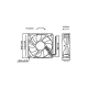 Ventilátor 80 × 80 × 25 mm, 12 V, 0,15 A, 2500 ot./min