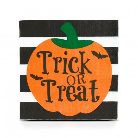 Halloweenová papierová servítka - tekvica - 2-vrstvová - 33 x 33 cm - 16 ks / balenie