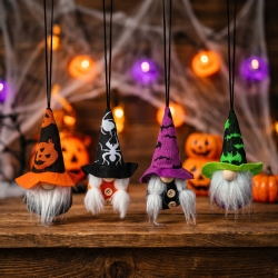 Halloweenová závesná dekorácia - škriatkovia - 15 x 6 cm - 4 druhy