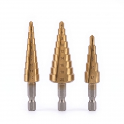Sada stupňovitých vrtákov – na kov – 4–20 mm