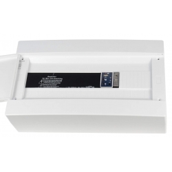 Systém 50W zosilňovača pre 100V s modulom InOut NP-2 v skrinke rozvádzača s DIN lištou