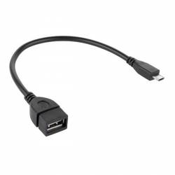 Kábel USB A (zásuvka) - micro USB,OTG 20cm