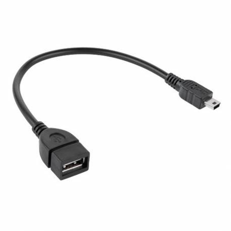 Kábel USB A (zásuvka) - mini USB 20cm OTG